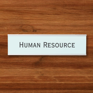 Moderne Aqua Blue Kantoor Kamer Naam Deurbordje