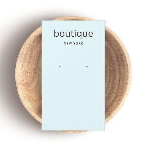 Moderne Aqua Blue Long Earring Display Kaart