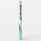 Moderne Aqua Blue Palm Fronds met Monogram Case-Mate iPhone Case (Achterkant/links)