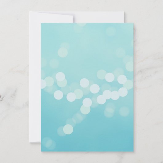 Moderne Aqua Blue Rehearsal Dinner Invitations Kaart (Achterkant)