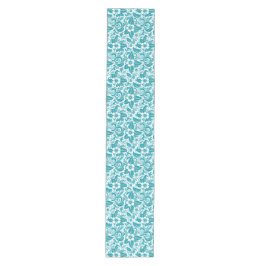 Moderne Aqua Floral Medium Tafelloper