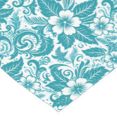 Moderne Aqua Floral Medium Tafelloper (Hoek)