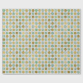 Moderne Aqua & Gold Dotted All-Occasion Gift Cadeaupapier (Vlak)