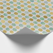 Moderne Aqua & Gold Dotted All-Occasion Gift Cadeaupapier (Hoek)