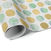 Moderne Aqua & Gold Dotted All-Occasion Gift Cadeaupapier (Rol Hoek)