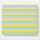 Moderne Aqua Green Yellow Stripes Muismat (Voorkant)