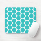 MODERNE AQUA GROENE, WITTE STIPPEN MUISMAT (Met muis)