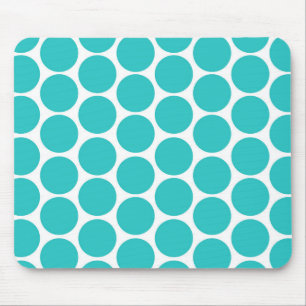 MODERNE AQUA GROENE, WITTE STIPPEN MUISMAT