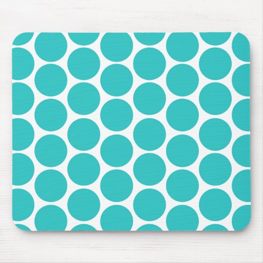 MODERNE AQUA GROENE, WITTE STIPPEN MUISMAT (Voorkant)
