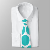 MODERNE AQUA GROENE, WITTE STIPPEN STROPDAS (Gebonden)