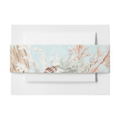 Moderne Aqua Ocean & Shells bruiloft Uitnodigingen Wikkel (Voorkant Voorbeeld)