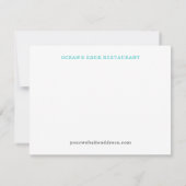 Moderne Aqua Ocean Waves Dank u kaart (Achterkant)