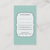 Moderne Aqua Scales Hair Stylist Appointards Afsprakenkaartje (Achterkant)
