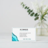 Moderne Aqua Splash Kantoor reiniging Visitekaartje (Staand voorkant)
