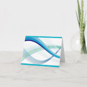 Moderne Aqua Swirl Note-kaarten Bedankkaart (Voorkant)