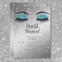 Moderne Aqua Teal Glam Ogen Bruidsfeest