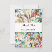 Moderne aquarel Abstract Dank u Bedankkaart (Voorkant)