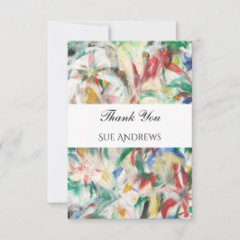 Moderne aquarel Abstract Dank u Bedankkaart