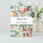 Moderne aquarel Abstract Dank u Bedankkaart (Staand voorkant)