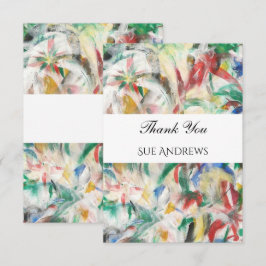 Moderne aquarel Abstract Dank u Bedankkaart