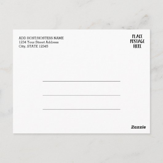 Moderne Aquarel Abstracte Bruidsdouche Briefkaart (Achterkant)