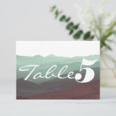 Moderne Aquarel Berg Tafelkaart Kaart (Staand voorkant)