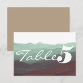 Moderne Aquarel Berg Tafelkaart Kaart (Voorkant / Achterkant)