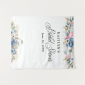 Moderne Aquarel Bloem Bruiloft Feest Achtergrond Wandkleed (Voorkant (horizontaal))