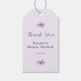Moderne Aquarel Bloemen Bedankt Bruidsborrel Cadeaulabel