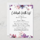 Moderne Aquarel Bloemen Feest Met Ons! Kaart (Voorkant)