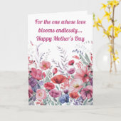 Moderne Aquarel Bloemige Gepersonaliseerde Moederd Kaart (Gele Bloem)