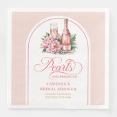 Moderne Aquarel Blozende en Gouden Bruidsservetten Servet (Voorkant)