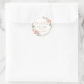 Moderne Aquarel Boho Krans Bruid Ronde Sticker (Tas)