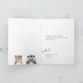 Moderne aquarel bosdieren Dank u Bedankkaart (Binnen)