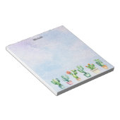 Moderne Aquarel Cactus Cactussen Woestijn Succulen Notitieblok (Schuin)