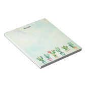 Moderne Aquarel Cactus Cactussen Woestijn Succulen Notitieblok (Schuin)