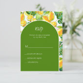 Moderne Aquarel Citroen Tuin geel Rsvp (Staand voorkant)