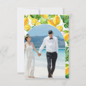 Moderne Aquarel Citroen Tuin geel Rsvp (Achterkant)