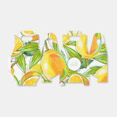 Moderne Aquarel Citroen Tuin gele Favor Doos Bedankdoosjes (Uitgevouwen)