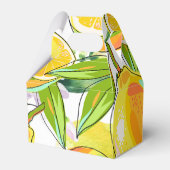 Moderne Aquarel Citroen Tuin gele Favorietendoos Bedankdoosjes (Achterkant)