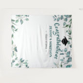 Moderne Aquarel Eucalyptus Foto Grad Backdrop Wandkleed (Voorkant (horizontaal))