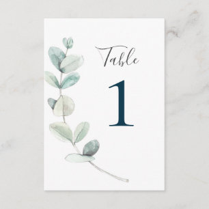 Moderne Aquarel Eucalyptus Tafelkaartjes Kaart