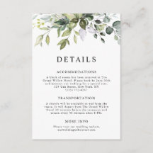 Moderne Aquarel Eucalyptus Trouwdetails
