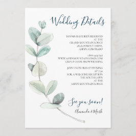 Moderne Aquarel Eucalyptus Trouwkaart Kaart