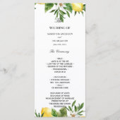 Moderne Aquarel Gele Citroenen & Blad  Menu (Voorkant)