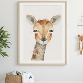 Moderne Aquarel Giraffe-kinderkamer Muur Kunst Poster