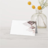 Moderne Aquarel Glitter Loofwerk  BarefootBride™ Plaatskaartje (Achterkant)