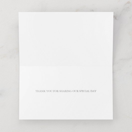 Moderne Aquarel Glitter Loofwerk  BarefootBride™ Plaatskaartje (Binnenkant ongevouwen)