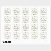 Moderne Aquarel Groene Olijftak  Vierkante Sticker (Vel)