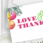 Moderne Aquarel Kerst Dank Je Bedankkaart